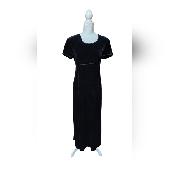 Motherhood Maternity Women's Dress Black Stretchy Maxi Fancy Christmas Party - Picture 2 of 6